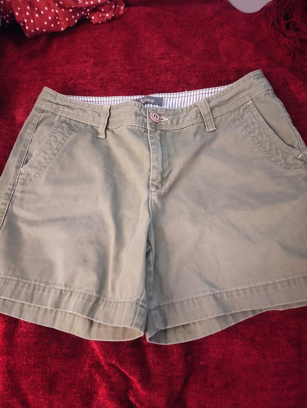 Natural Reflections Olive Green Khaki Shorts Size 6